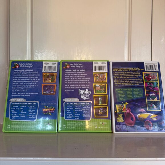 Bid Idea VeggieTales Larry Boy DVD Lot Rumor Weed Bad Apple Fib From Outer Space - Picture 2 of 7